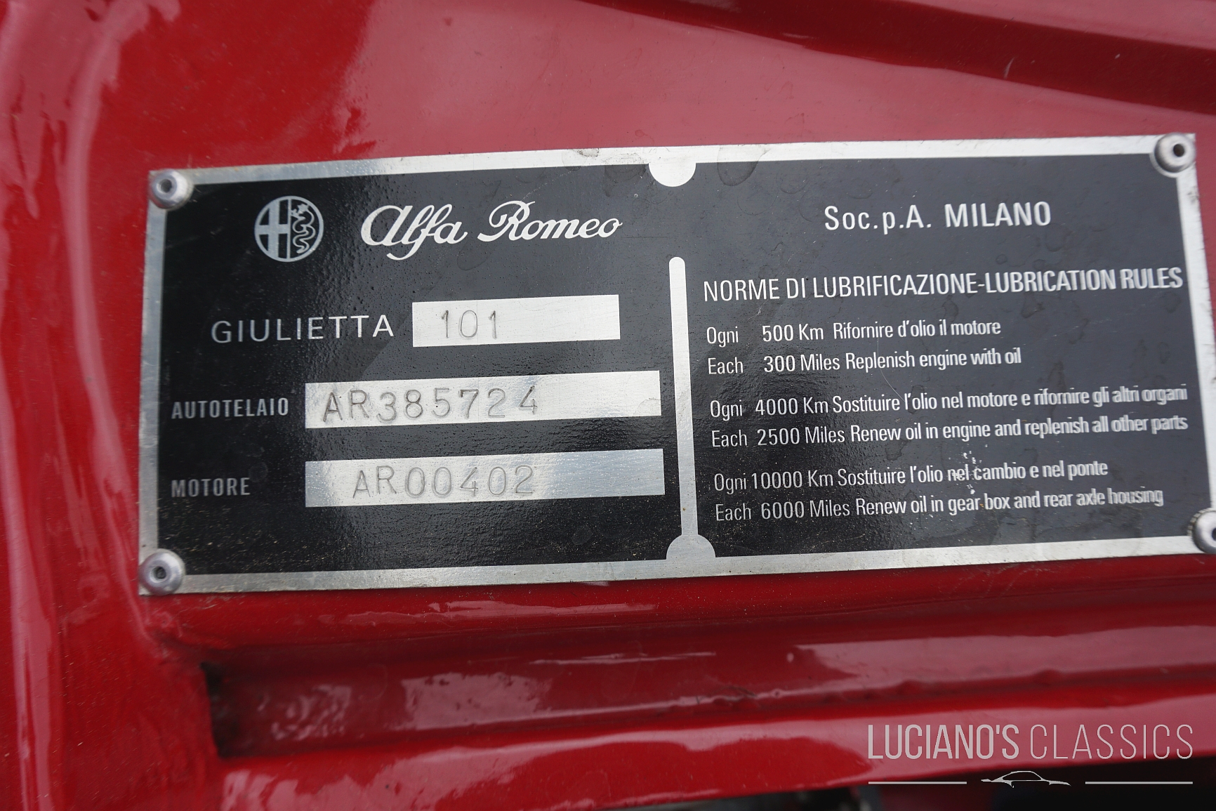 1965 Alfa Romeo Giulietta Sprint 1300